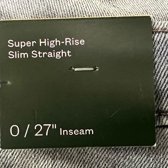 Women's Super-High Rise Distressed Slim Straight Jeans - Wild Fable™ Medium Wash - Picture 8 of 12